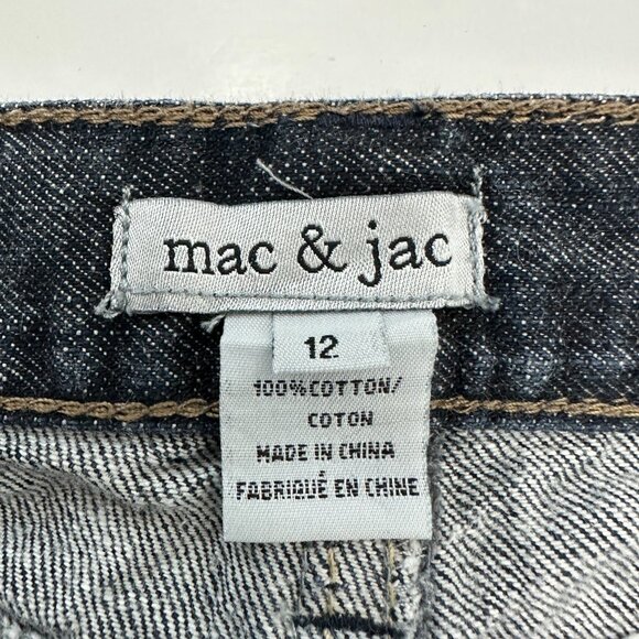 Mac & Jac Bootcut Women's size 12 Dark Wash Blue Denim Jeans - Picture 3 of 4